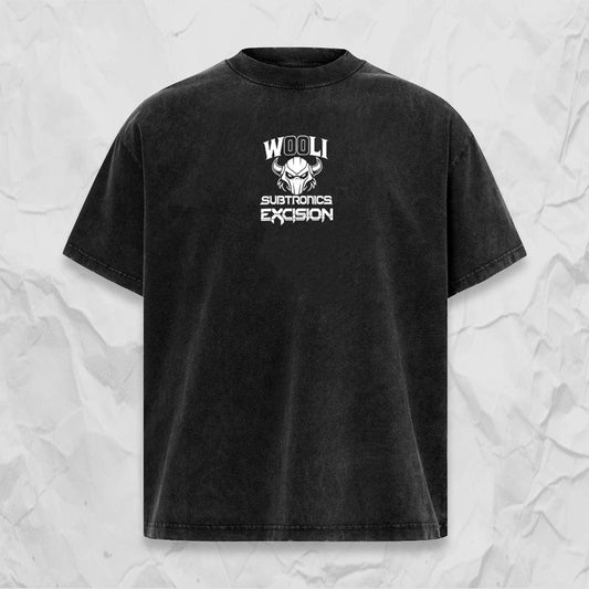 Wooli X Subtronics X Excision "Lock In" Retro Oversize Unisex Acid Washed Tee, EDM Festival Family Gift, 420 Lover Graphic Shirt, Gift for Fan EDM Electronics Music