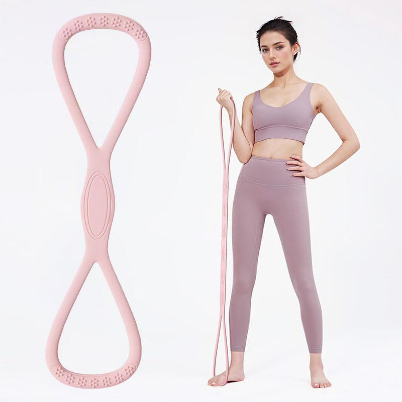 Resistance Bands Figure 8 Exercise Bands for Women 8 Shaped TPE Material for Arms Chest Expander Yoga Gym Fitness Muscle Training Equipment Stretching Gear Bands Set Multifunctional Workout Accessories Workout Straps Ideal Choice Foam Handle Resistance Ba