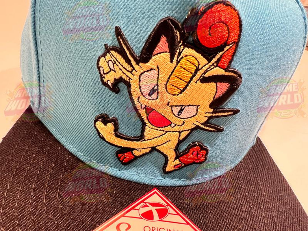 Pokémon Meowth Color Block Snapback Hat Baseball Cap