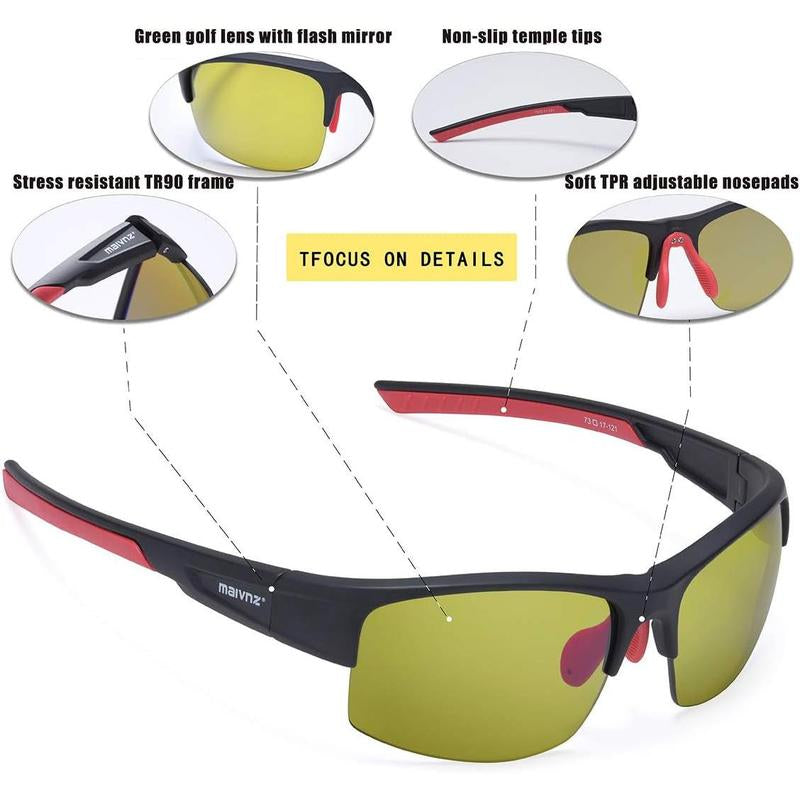 High Definition Golf Ball Finder Sport Glasses for Men Women Golf Sunglasses Golf Glasses Pickleball Eyewear MZ861