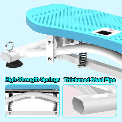 KINMAC Sliding Ski Simulator with Resistance Bands - Indoor Skiing Fitness Equipment for Home Gym, with Resistance Bands & Non-Slip Base, Full-Body Cardio Training Machine for Core, Leg & Arm Workout