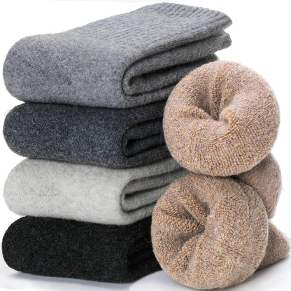 Merino Wool Hiking Socks for Women Thermal Winter Warm Thick Boot Cozy Crew Comfy Work Socks 5 Pairs