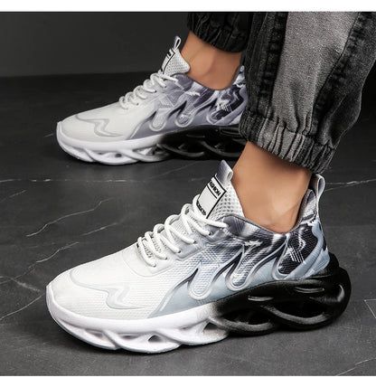 Summer Unisex Running Shoes Men Women Lightweight Mesh Breathable Comfortable Flat Soft Tennis Shoes Lace-up Sneakers Man 36-46