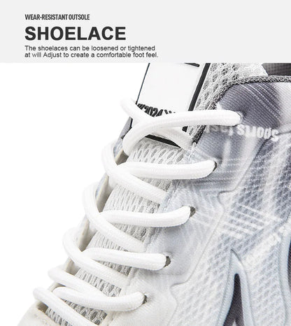 Summer Unisex Running Shoes Men Women Lightweight Mesh Breathable Comfortable Flat Soft Tennis Shoes Lace-up Sneakers Man 36-46