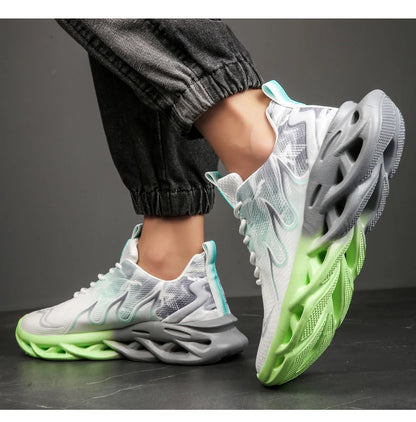 Summer Unisex Running Shoes Men Women Lightweight Mesh Breathable Comfortable Flat Soft Tennis Shoes Lace-up Sneakers Man 36-46