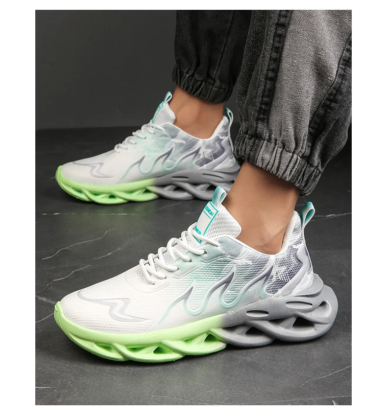 Summer Unisex Running Shoes Men Women Lightweight Mesh Breathable Comfortable Flat Soft Tennis Shoes Lace-up Sneakers Man 36-46