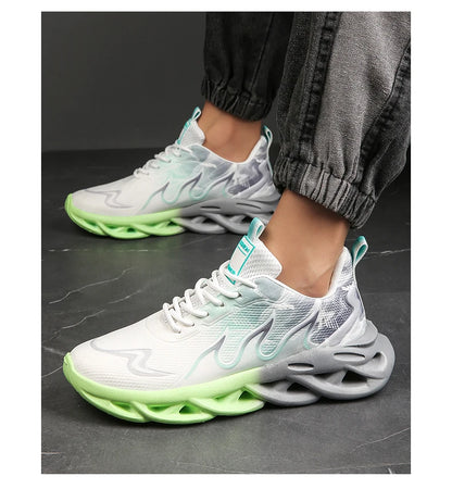 Summer Unisex Running Shoes Men Women Lightweight Mesh Breathable Comfortable Flat Soft Tennis Shoes Lace-up Sneakers Man 36-46