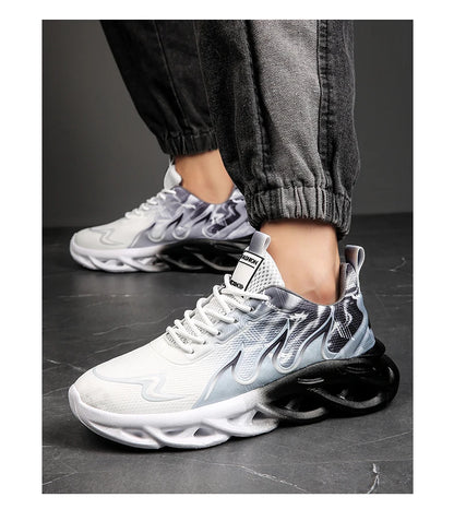 Summer Unisex Running Shoes Men Women Lightweight Mesh Breathable Comfortable Flat Soft Tennis Shoes Lace-up Sneakers Man 36-46