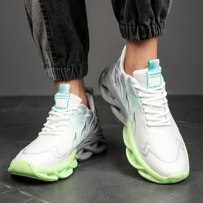 Summer Unisex Running Shoes Men Women Lightweight Mesh Breathable Comfortable Flat Soft Tennis Shoes Lace-up Sneakers Man 36-46