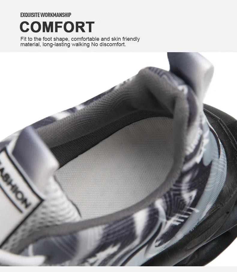 Summer Unisex Running Shoes Men Women Lightweight Mesh Breathable Comfortable Flat Soft Tennis Shoes Lace-up Sneakers Man 36-46