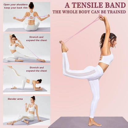 Resistance Bands Figure 8 Exercise Bands for Women 8 Shaped TPE Material for Arms Chest Expander Yoga Gym Fitness Muscle Training Equipment Stretching Gear Bands Set Multifunctional Workout Accessories Workout Straps Ideal Choice Foam Handle Resistance Ba