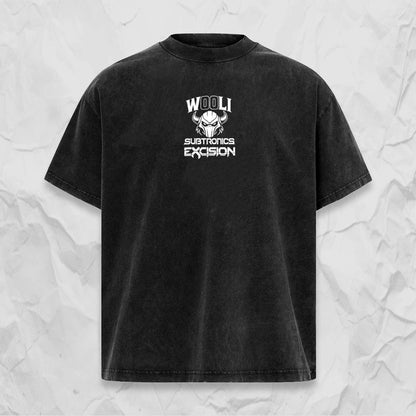 Wooli X Subtronics X Excision "Lock In" Retro Oversize Unisex Acid Washed Tee, EDM Festival Family Gift, 420 Lover Graphic Shirt, Gift for Fan EDM Electronics Music
