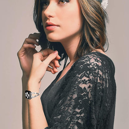 Bling Bands Compatible for Apple Watch Bracelets 38Mm 40Mm 41Mm 42Mm Women,Metal Jewelry Rhinestone Adjustable Straps Bracelets for Apple Watch Series 10 9 8 7 6 4 3 2 1 SE SE2 Iwatch Band Black