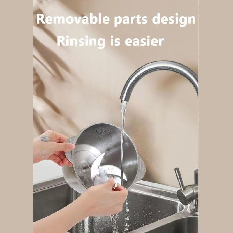 US Plug 3-Speed Food Chopper, Food Processor Electric Dough Mixer, 5L Large Apacity Meat Grinder with Blades, Stainless Steel Mincer for Kitchen, Vegetable, Onion, Garlic, Salad, Fruit, Nuts